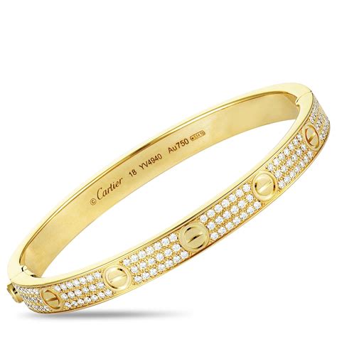 cartier bangle with diamonds.